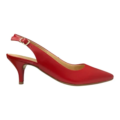Tacones rojos puntales Vicenza de piel