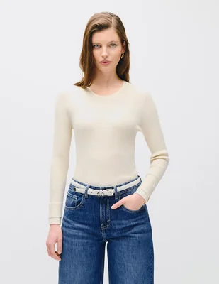 Suéter cuello redondo para mujer