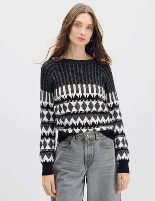 Suéter cuello redondo para mujer
