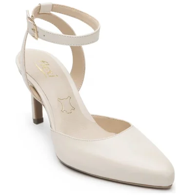 Zapatilla Destalonada Flexi Idris Crema Ajuste Pulsera para Mujer