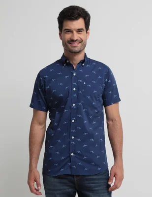 Camisa casual manga corta para hombre