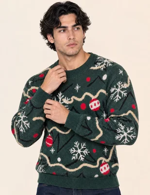 Suéter Navidad OI26 cuello Redondo para hombre