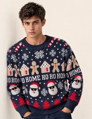 Suéter Navidad OI26 cuello Redondo para hombre