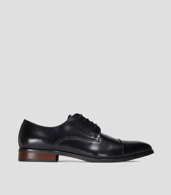 Zapatos de Vestir Derby Plot en piel con tacón bajo cuadrado Hombre
