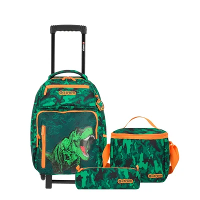 Pack Run mochila + lonchera + lapicera verde