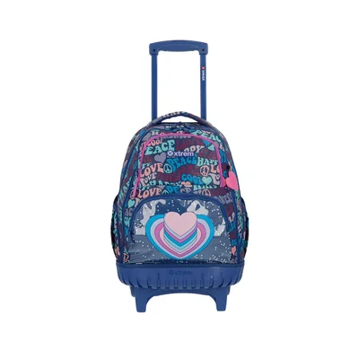 Mochila con ruedas Cross para niñas azul