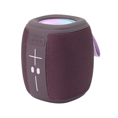 Bocina Portátil TWS Misik con Luces Led Morado MS227