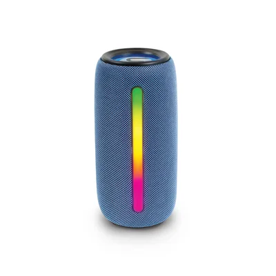Bocina Portátil TWS Misik Luz Led y Reproductor de USB Azul MS264