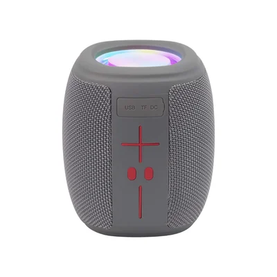 Bocina Portátil TWS Misik Luces Led y Reproductor de USB Gris MS227