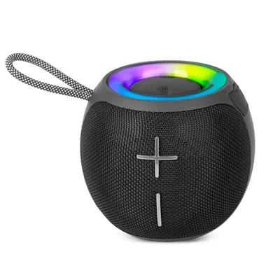 Bocina Portátil Misik con TWS y Luces Led Negro MS242