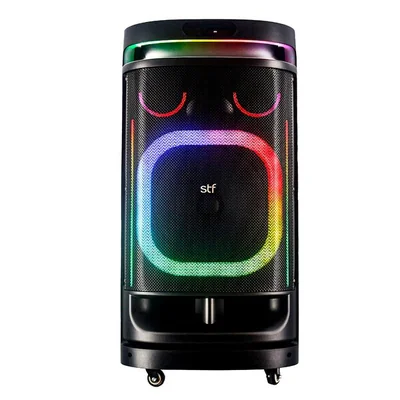 Bocina Portatil Inalambrica Stf Power Block Pro Luz Ambiental Disco 12 Pulgadas