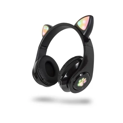 Audífonos Inalámbricos Misik Manos Libres y Radio Gato Negro