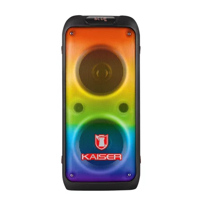 Bafle Recargable Kaiser 6500 W 2 x 8 Pulgadas Negro MSA-2026