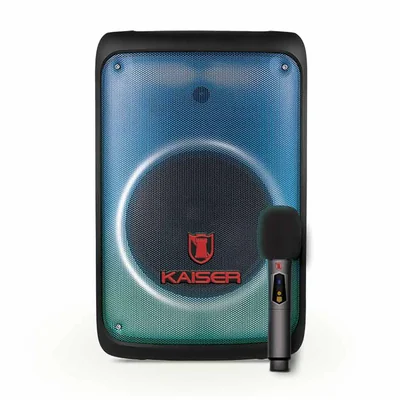 Bafle Recargable Kaiser 40 W Luz Flama 12 Pulgadas con Micrófono