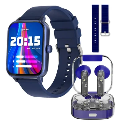 Smartwatch y Audífonos Binden Kulest Kit Azul