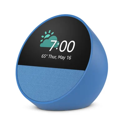 Bocina Inteligente Alexa Echo Spot Despertador Azul