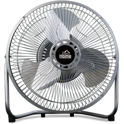 Ventilador De Mesa Best Home 9 Pulgadas Metálico Plateado