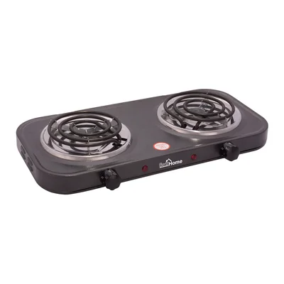 Parrilla Eléctrica Best Home 2 Quemadores Gris Oscuro TH-01