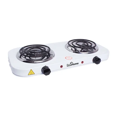 Parrilla Eléctrica Best Home 2 Quemadores Blanco TH-01