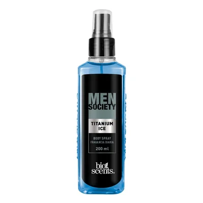 Fragancia Corporal Bioscents Men Society Titanium Ice 200 ml