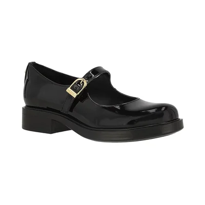 Zapato en Charol Westies Negro con Ajuste Hebilla para Mujer