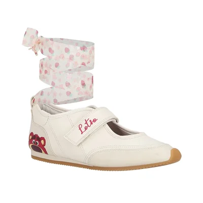 Tenis Balerina W Capsule Beige Colección Disney Toy Story Lotso Ajuste Listón y Velcro para Mujer