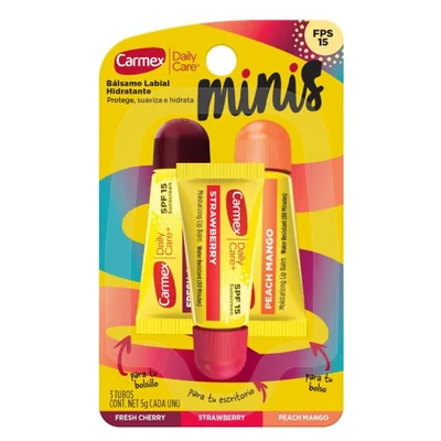 Pack Bálsamo Labial Carmex Minis 3 Piezas