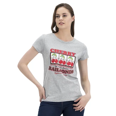 Playera Mujer Estampado Cherry Bailbonds Mxstaza