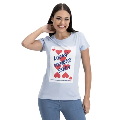 Playera Mujer Lucky Number Seven Mxstaza