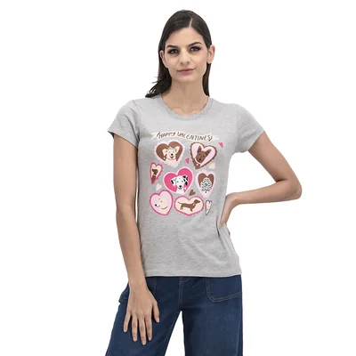 Playera Mujer Estampado Perritos Mxstaza