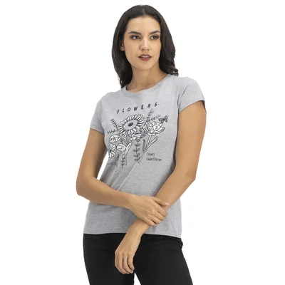 Playera Mujer Estampado Flowers Mxstaza