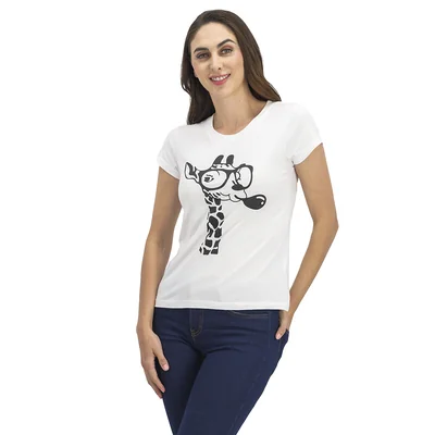 Playera Mujer Estampado Jirafa Mxstaza