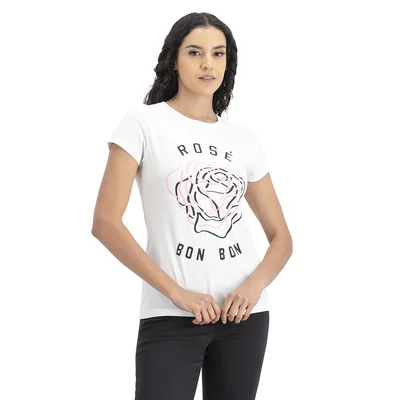 Playera Mujer Estampado Rosé Bon Bon Mxstaza
