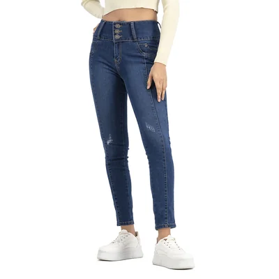 Jeans Mujer Casuales Pretina Ancha Mxstaza