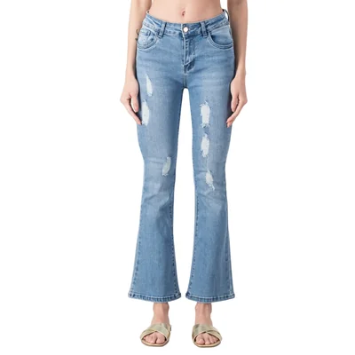 Jeans Mxstaza Mujer Diseño Con Destrucción