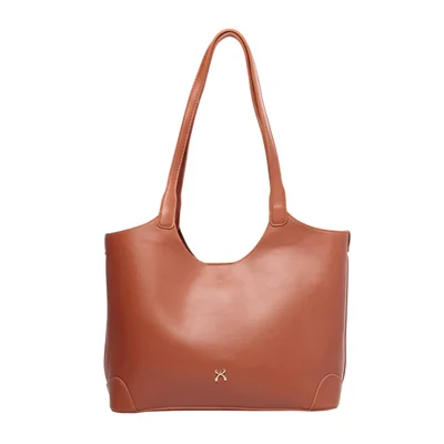 Bolsa Mxstaza Mujer Diseño Liso Camel