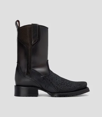 Botas medias en piel Hombre