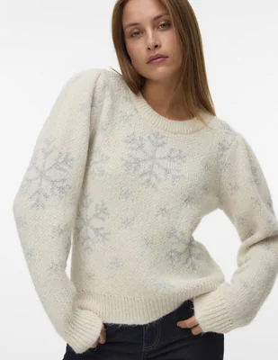 Suéter cuello redondo para mujer