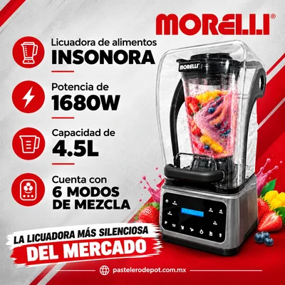 LICUADORA INDUSTRIAL INSONORA MORELLI 4.5 LITROS