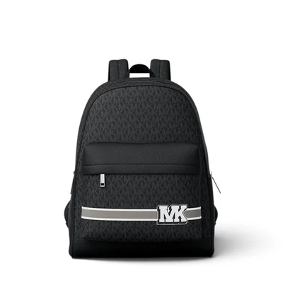 Mochila Michael Kors Hombre Negra Estampado Monograma Lap-Top Espalda Mochilas Casual Elegante Ejecutivo Lujo Original