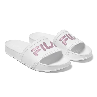 Sandalias Fila Action Slide Blanco/rosa Mujer Tallas #23 al #26