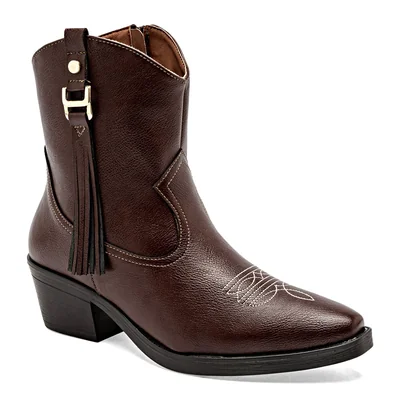 GREEN LOVE BOTIN MUJER VAQUERA 96211 CAFE TACON 4 cm TUBO 13 CM