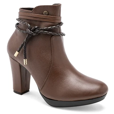 PRINCIPESSA BOTIN MUJER TACON Piel 1602 CAMEL TACON 9 cm