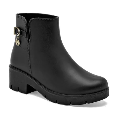 TOP MODA BOTA LLUVIA MUJER 1659 NEGRO TACON 5 cm
