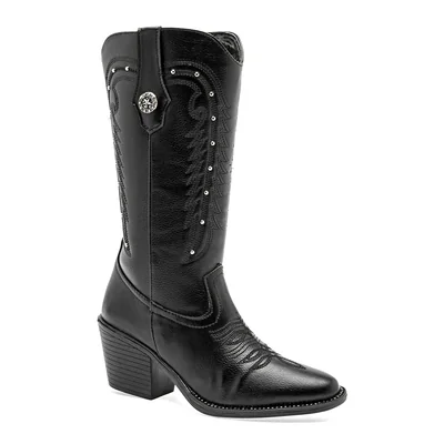 WILDCAT BOTA MUJER VAQUERA 720 NEGRO TACON 6 cm TUBO 24 CM