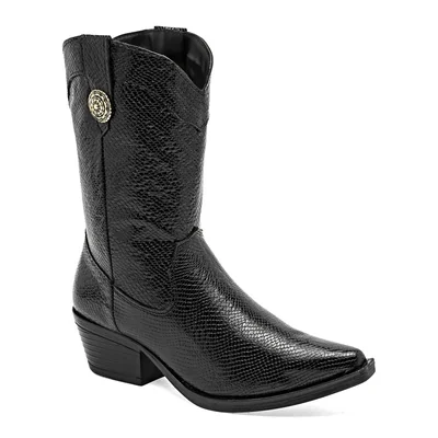 TAGUESI BOTA MUJER VAQUERA 53118 NEGRO TACON 5 cm TUBO 23 CM