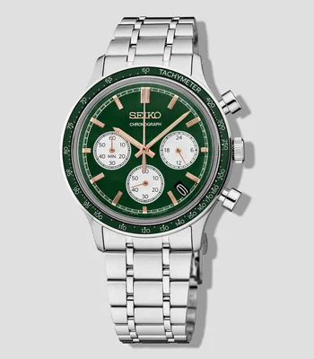 Reloj para Hombre Essentials casual Verde, Plateado