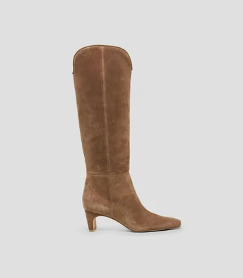 Botas largas con Tacón ancho de 6 cm Mujer