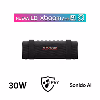 LG xboom Grab by will.i.am | Bocina Bluetooth portátil | xboom Signature Sound con portabilidad suprema GRAB