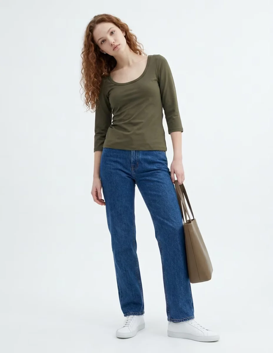 Blusa manga 3/4 para mujer